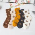 Ins cute bear rew socks женщины корейские носки производители девушки носки оптовые фабрики